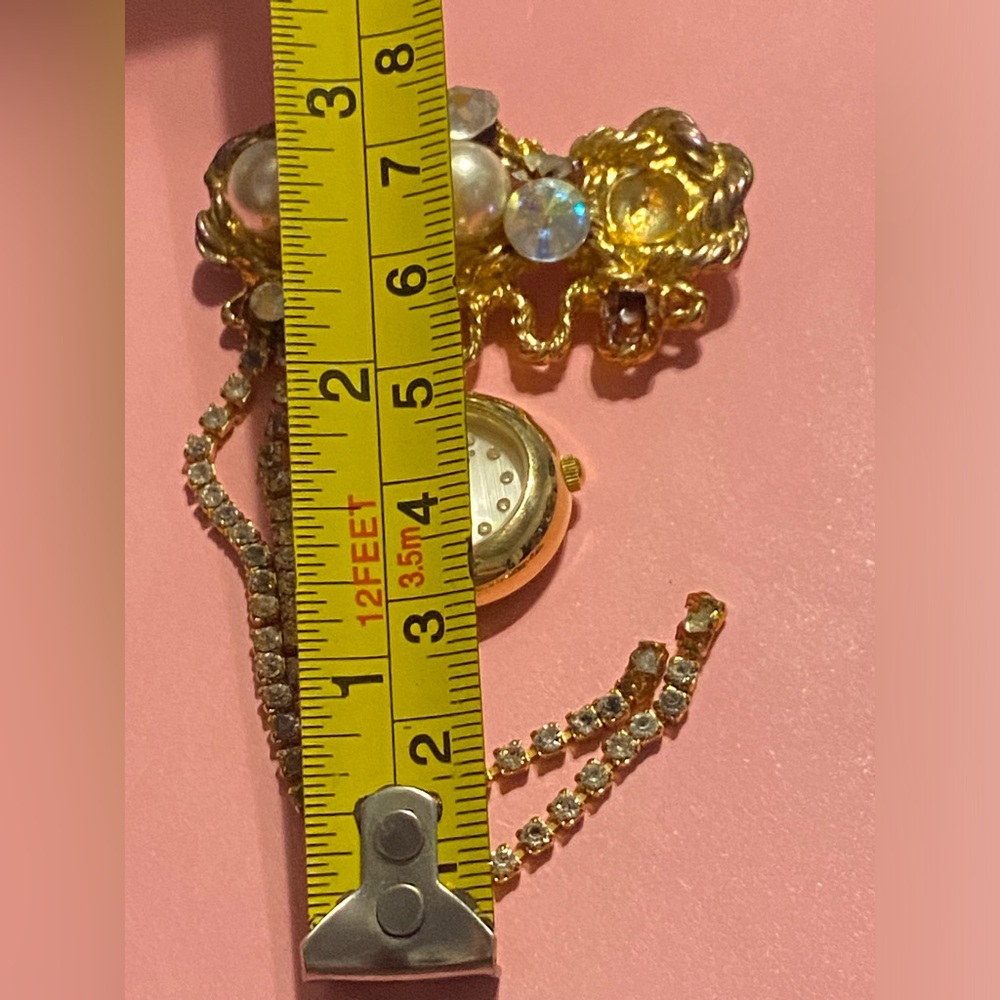 Bonetto Costume Watch Brooch for Parts or Repairs #9576 - Picture 5 of 6